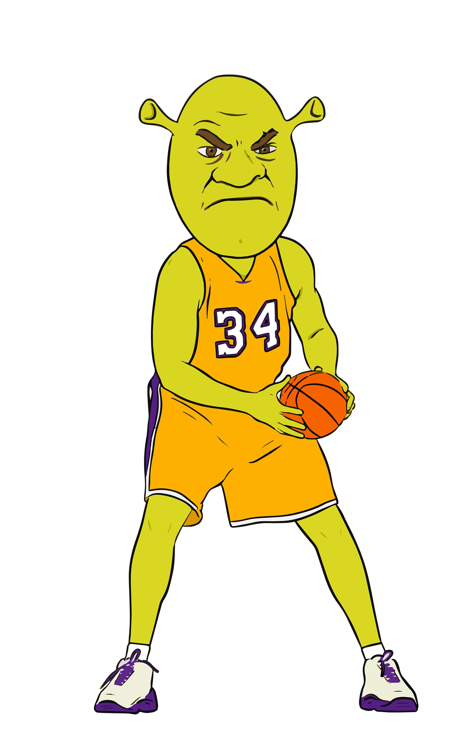 Shrekuille O'neal shrek Shaquille O'neal Digital Art 