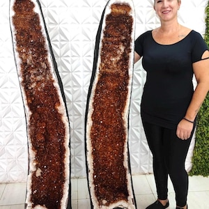63” TALL CITRINE Cathedrals PAIR Big Crystal Geodes****