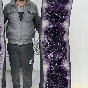On hold until tariff negotiations complete)71” Tall AMETHYST Cathedral BIG Crystal Geode*** Top Quality+++
