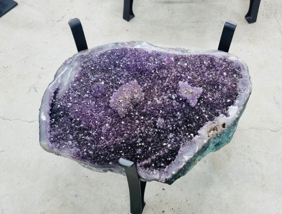 BIG Amethyst COFFEE TABLE 82KG Natural Crystal Geode