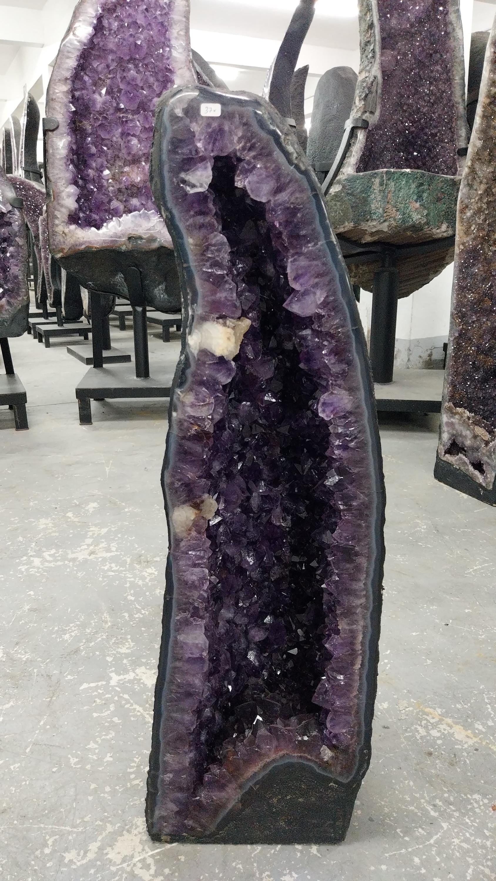 32” Tall AMETHYST Cathedral BIG Crystal Geode***