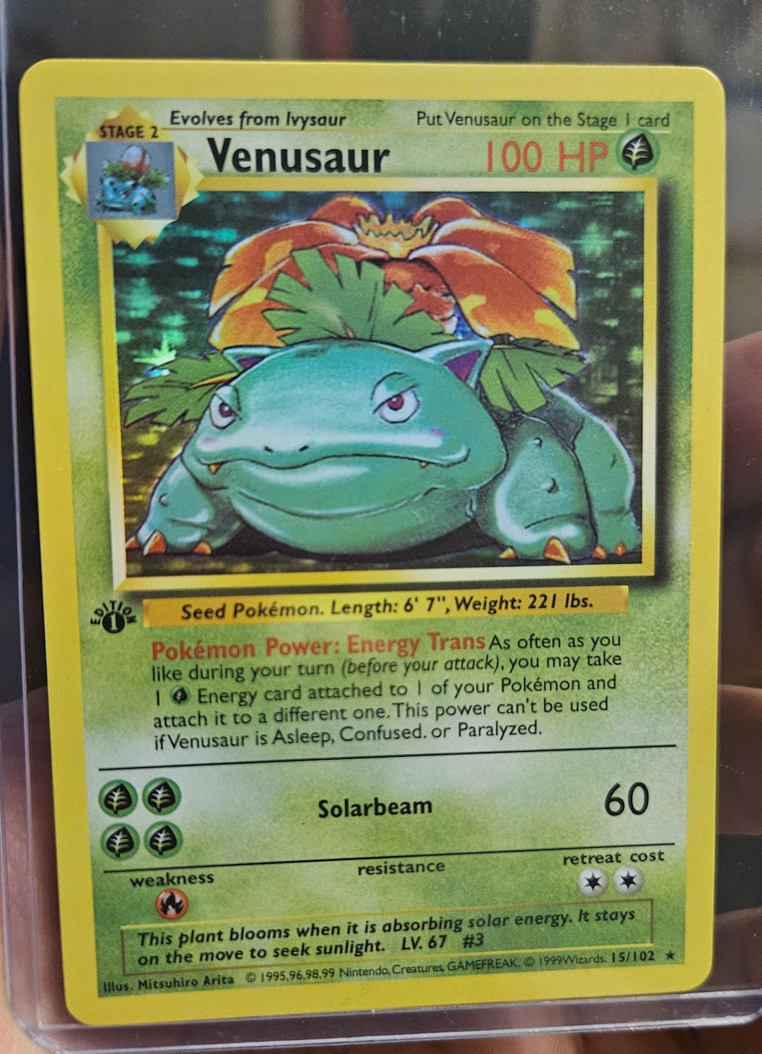 Pokemon 1st Edition Base Set 1999 Venusaur Proxy Limited Stock Gifts