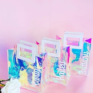 Personalized Bridesmaid Gift Bags Holographic Bag Custom Thank