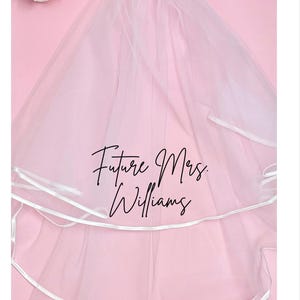 Bride Bachelorette Veil, Bachelorette Party Veil, Bride to be Gift, Personalized Bride Veil, Bridal Shower Veil, Custom Bridal Veil