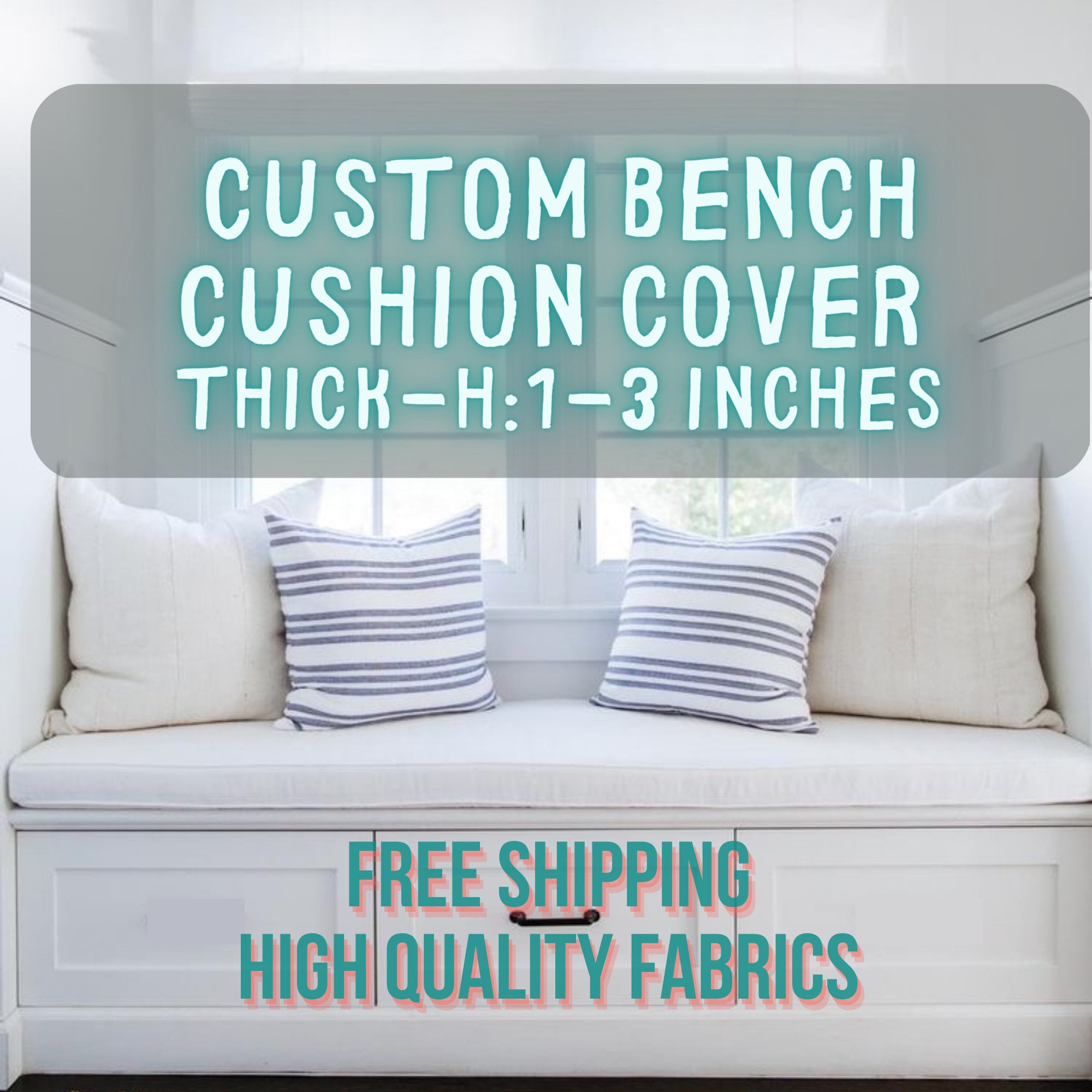 3 Bench Cushion Custom Bench Cushion Cushion for Bench Indoor