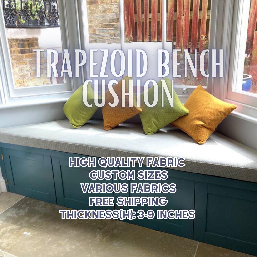 Custom Trapezoid Cushion, Trapezoid Window Cushion, Luxury Indoor Sofa