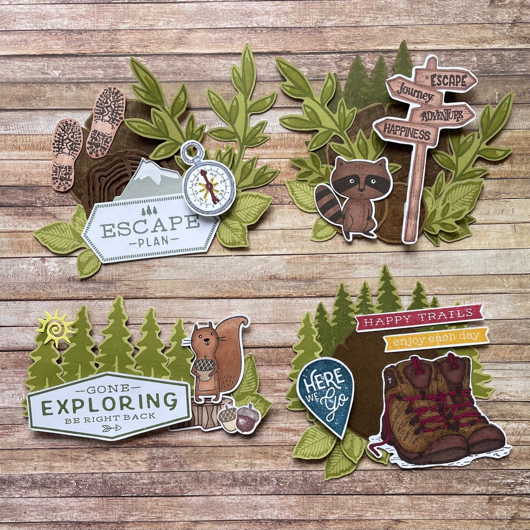 Exploring the Outdoors Scrapbooking Embellishments Hiking, Camping Etsy