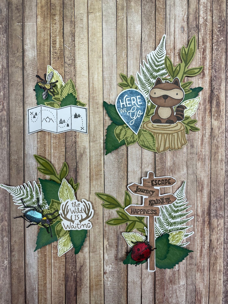 The Wild is Waiting Scrapbook Embellishment, Camping, Outdoors, Hiking