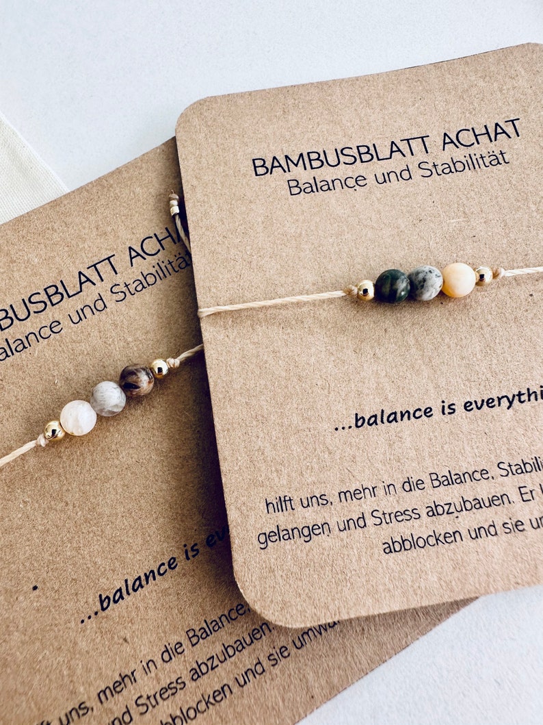 Bambusblatt Achat, Heilstein, feines Armband, Perlen. Perfektes Geschenk. Boho, Wunscharmband Freundschaftsarmband, 14k gold, 925 Silber Bild 7