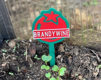 Plant Markers - Tomato Varieties - Brandywine, Better Boy, Early Girl, Big Beef, Black Krim, Cherokee Purple, Mortgage Lifter, and More