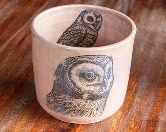 Owl Tea Cup | 10oz Wheel-Thrown Pottery