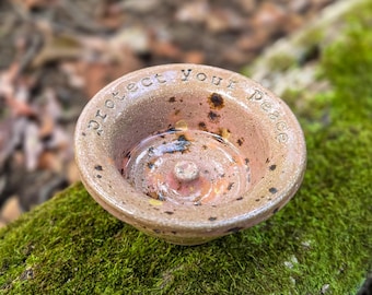 Protect Your Peace - Wheel Thrown Ashtray or Ring Dish