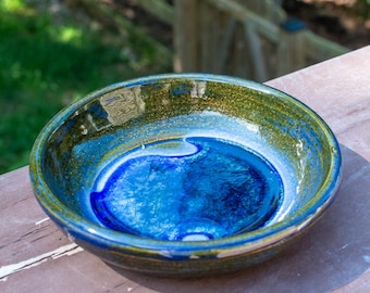 Schmuckschale aus Crackle-Glas – handgedrehte Keramik