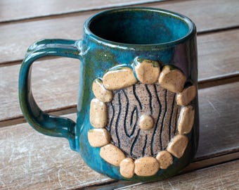 Hobbit Door Mug | 12oz Wheel-Thrown Pottery