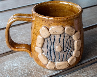 Hobbit Door Mug | 12oz Wheel-Thrown Pottery