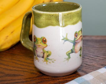 Happy Frogs Mug | Wheel-Thrown Pottery