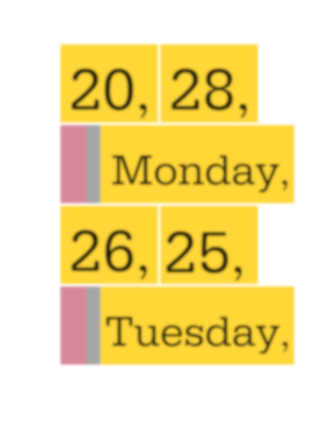 Pencil Flip Calendar Digital Download Classroom Calendar Etsy