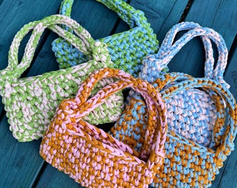 Bolso de hombro grueso de crochet - Hecho en Irlanda