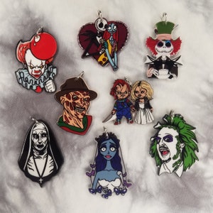 Horror Character Charms - Halloween Charms - Goth Charms - Horror Jewelry - Slasher Charms - Scary Cartoon Horror Character
