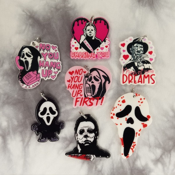 Horror Charms - Horror Character - Halloween Charms - Scary Charms - Ghost Charms - Goth Charms - Horror earrings - Jewelry Making Charms