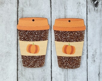 Pumpkin Spice Charms - Glittery Acryl Charms - Herfst Herfst Seizoen - Pumpkin Spice Latte - Koffieliefhebber - Acryl sieraden