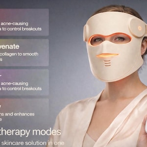 LED-Lichttherapie-Gesichtsmaske | Rotes Infrarot Hauterneuerndes Gerät