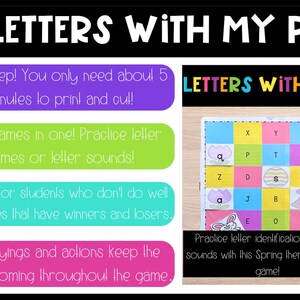 Letter Identification & Sounds Intervention or Center Game - Easter ...