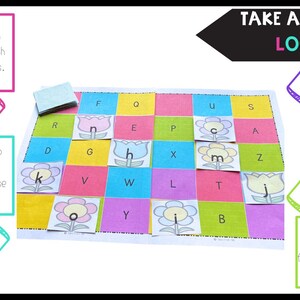 Letter Identification & Sounds Intervention or Center Game - Spring ...