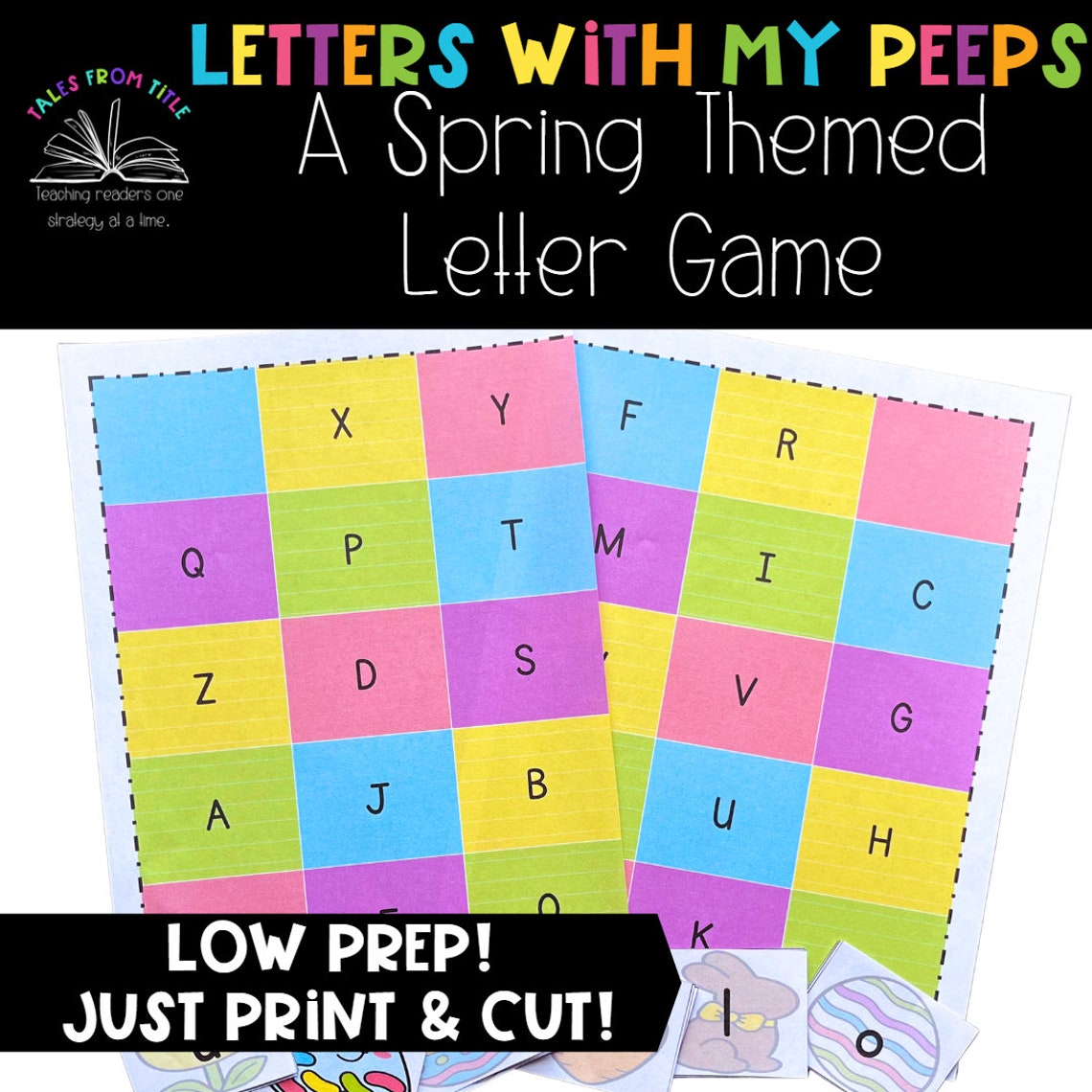 Letter Identification & Sounds Intervention or Center Game - Easter ...