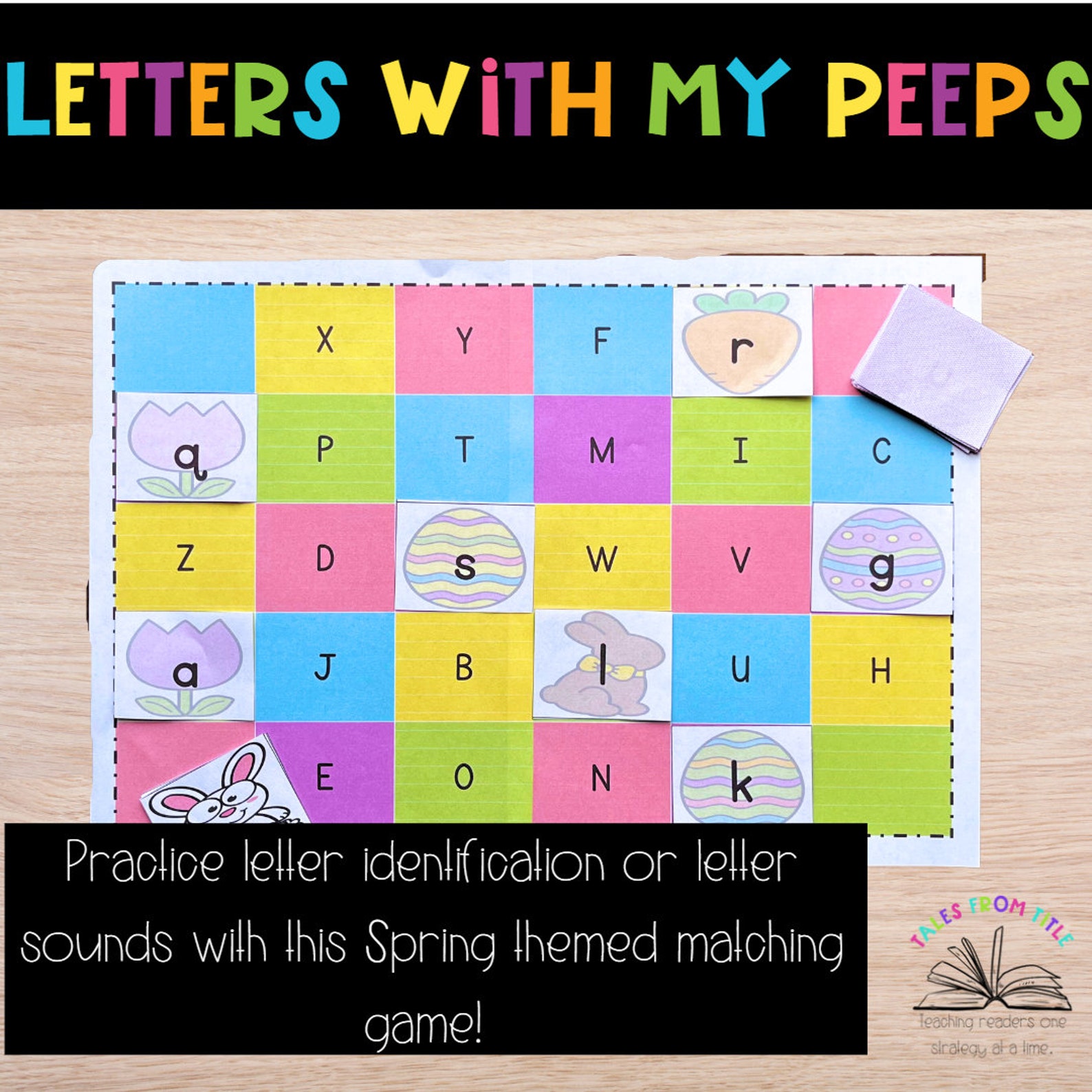 Letter Identification & Sounds Intervention or Center Game - Easter ...
