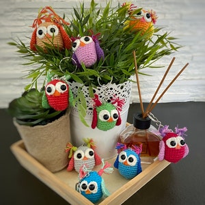 Owl amigurumi keychain