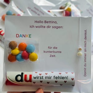 Personalisierte Danke Karten für Erzieher/innen