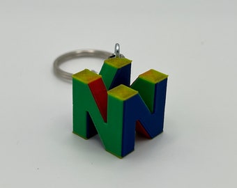 N64 Logo Key chain/ Zipper Pull