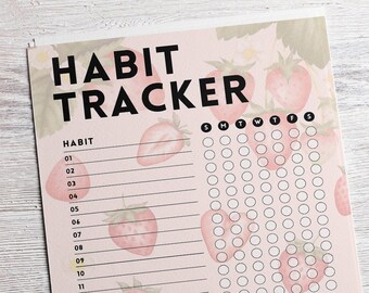Printable Weekly Habit Tracker Planner Daily Goal Tracking and Habit ...