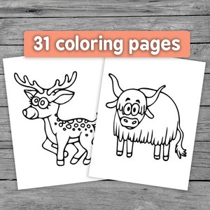 31 Printable Animal Coloring Page Worksheets for Kids