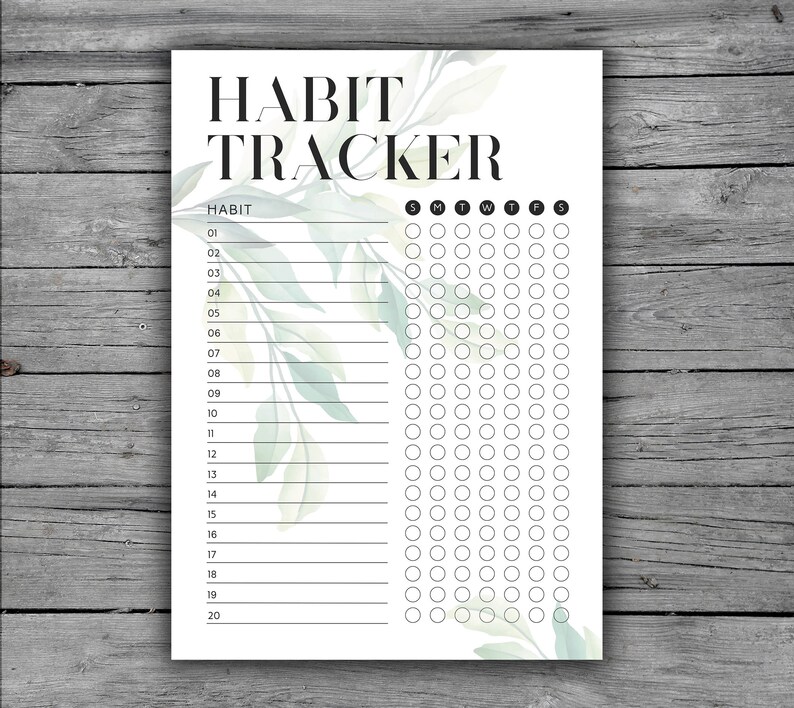 Printable Weekly Habit Tracker Planner Daily Goal Tracking and Habit ...