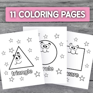 11 Printable Shapes Coloring Pages Worksheets for Kids: Preschool - Kindergarten Homeschool