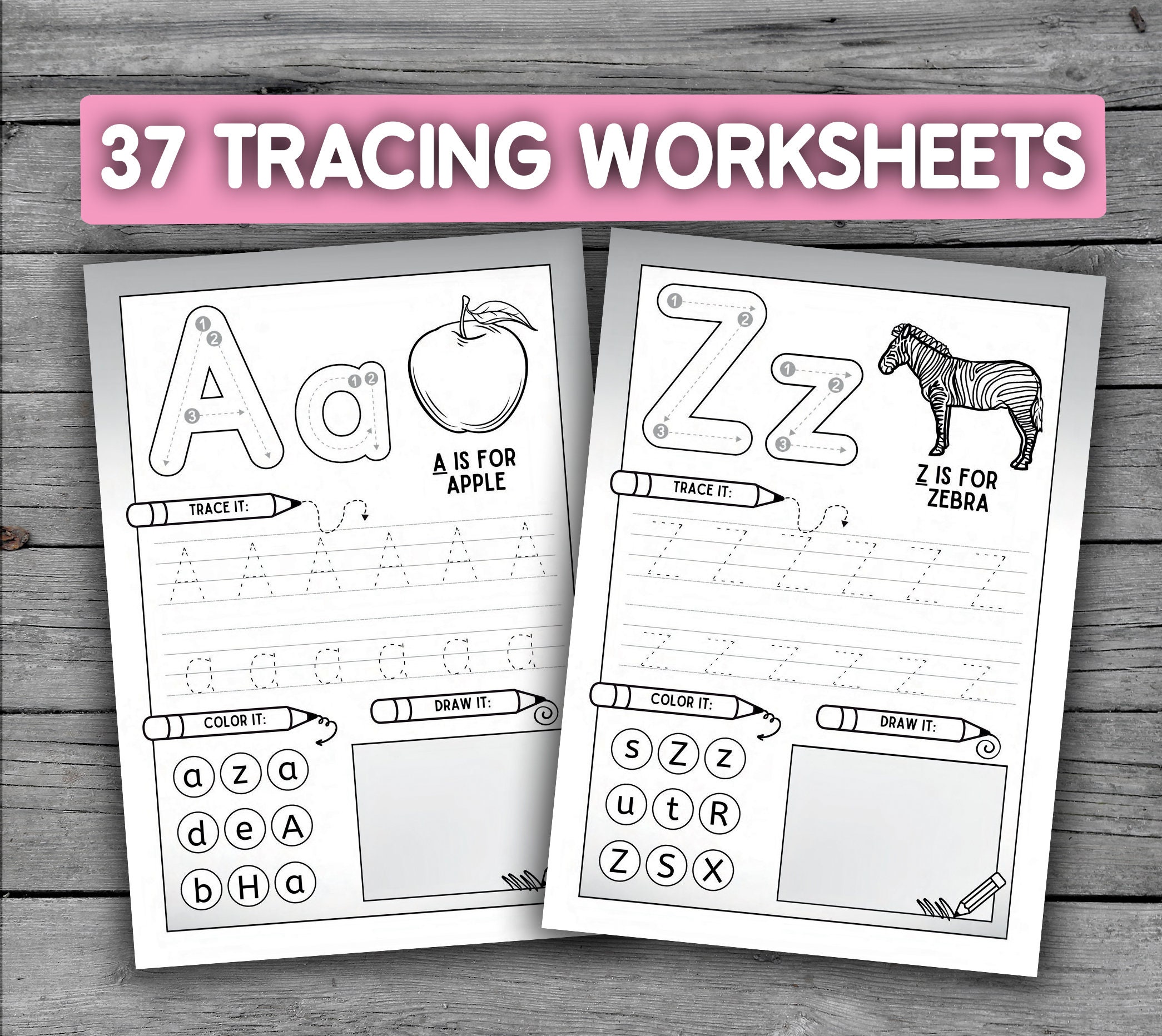 37 Printable Alphabet and Number Tracing Worksheets for Kids Letter