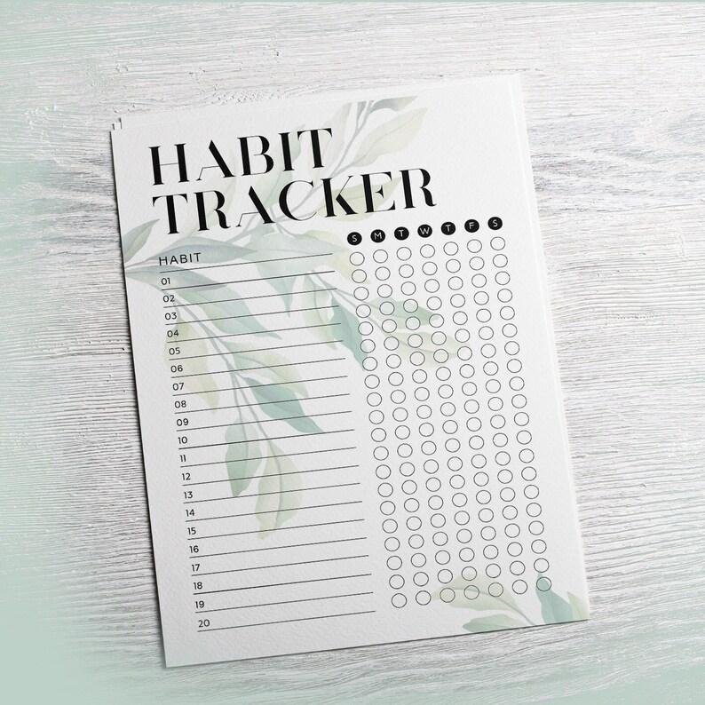 Printable Weekly Habit Tracker Planner Daily Goal Tracking and Habit ...