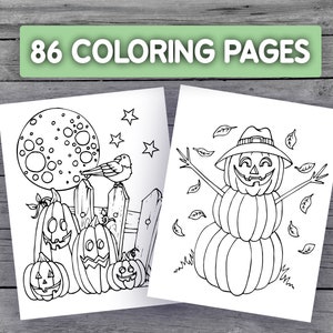 86 Printable Halloween Coloring Pages for Kids: Preschool - Kindergarten PDF