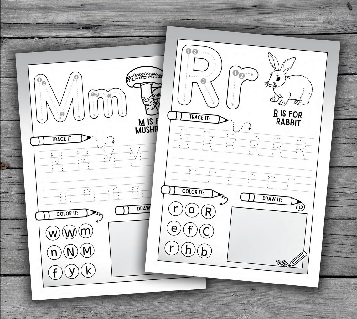 37 Printable Alphabet and Number Tracing Worksheets for Kids Letter