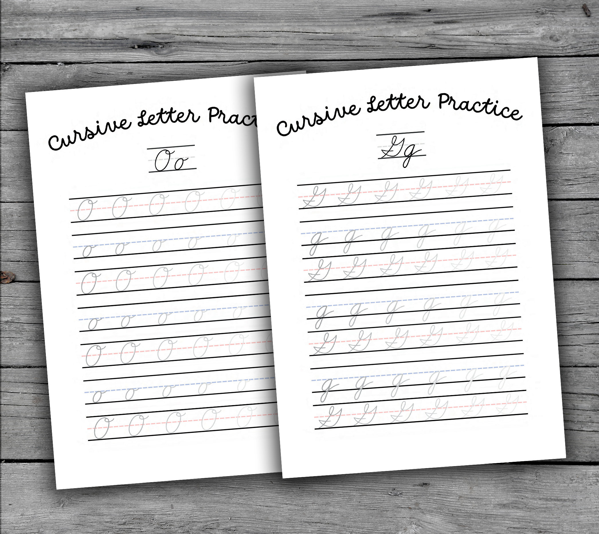 30 Printable Cursive Alphabet Tracing Worksheets for Kids Letter ...