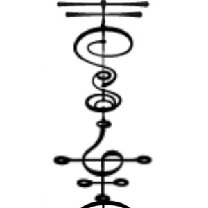 Your name in Vulcan Calligraphy in black and white