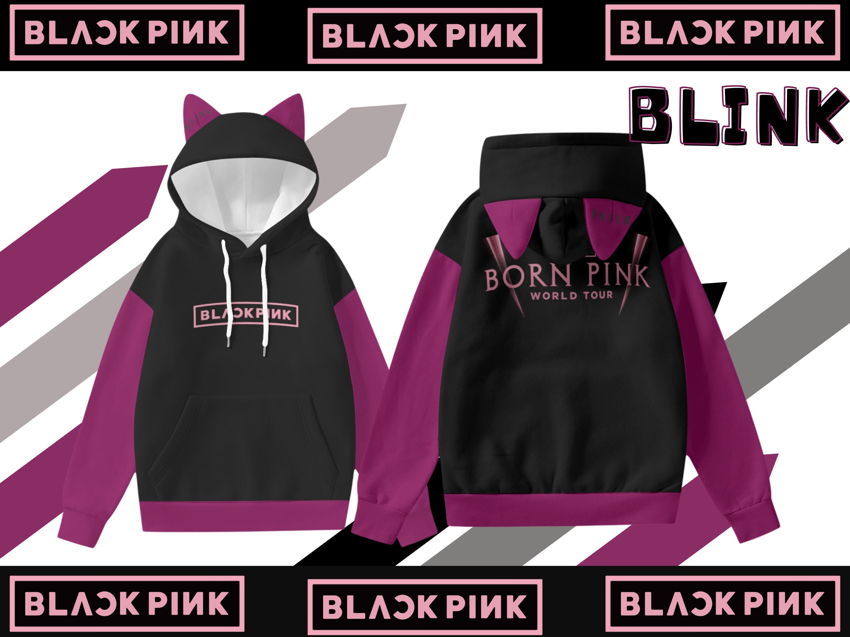 Blackpink Hoodie Blackpink Born Pink Hoodie Blackpink - Etsy Canada
