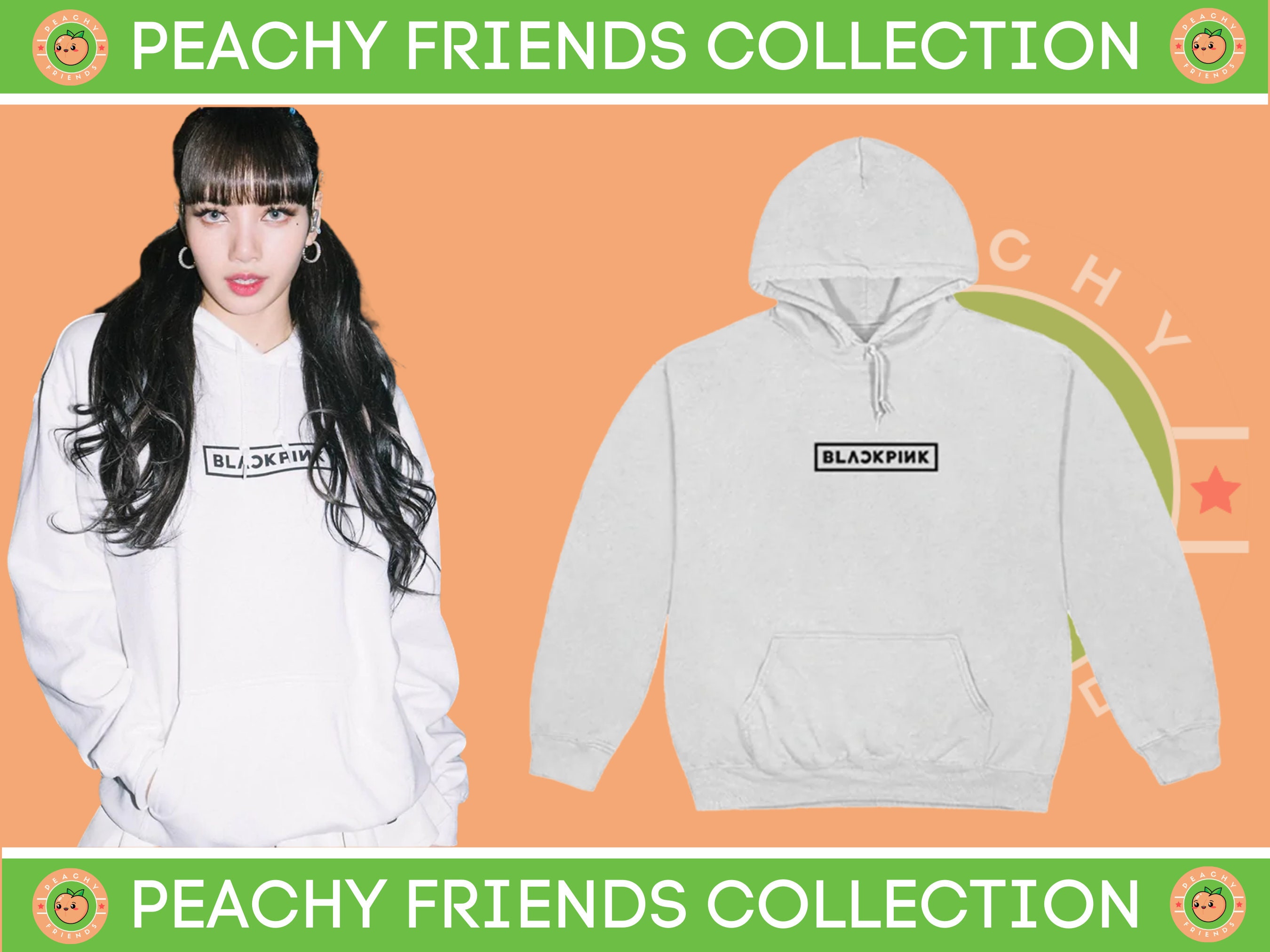 Blackpink White Hoodie Born Pink Tour Blackpink Merch - Etsy Hong Kong