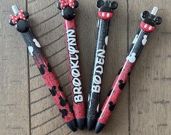 Custom Disney Mickey and Minnie Mouse Epoxy Pens