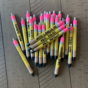 Custom Teacher Pencil Epoxy Pens