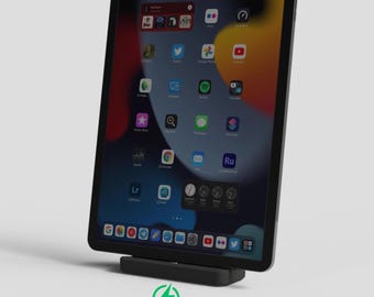 Tablet Holder & Charger | Fits iPad, Android, Kindle | Minimalist Desktop Docking Station