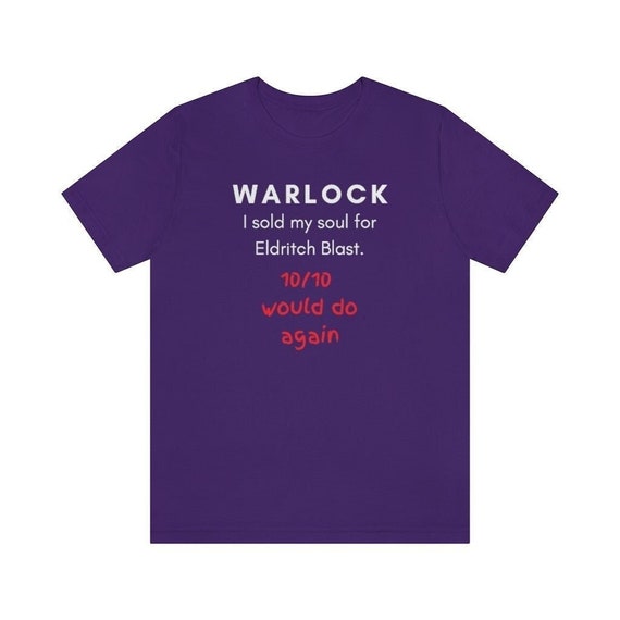 Warlock Shirt Unisex | Funny DnD Shirt | Dungeons dragons | RPG Shirt | DnD Gift | DM Shirt | DM Gift | d20 Shirt | DnD Class Shirt