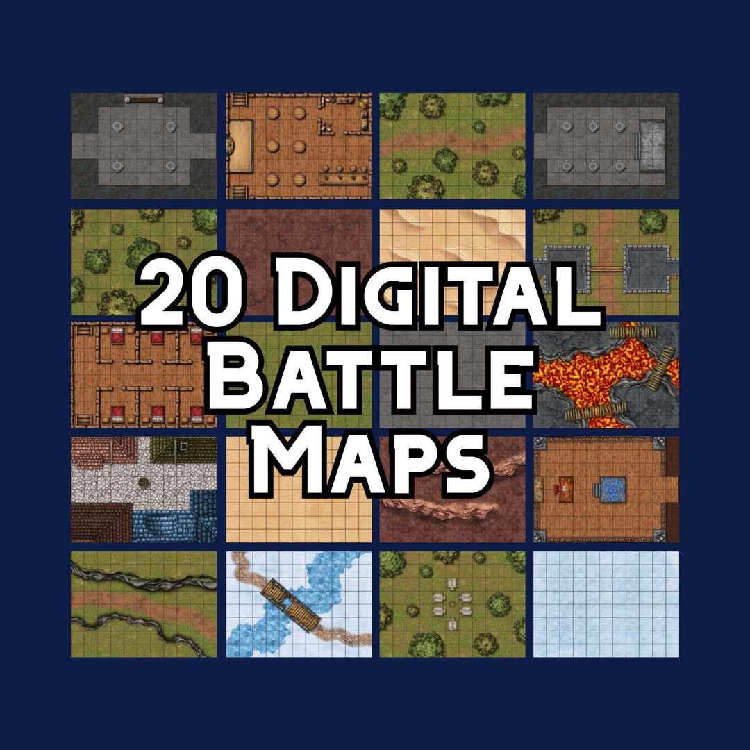 20 Digital Dnd Battle Maps for Printing or VTT - Etsy